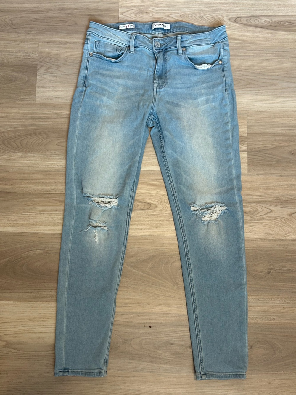 Light Blue women’s  Distressed Slim Jeans